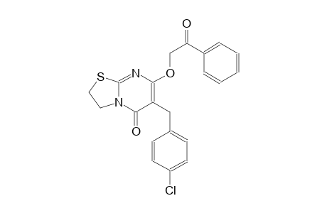 5H-thiazolo[3,2-a]pyrimidin-5-one, 6-[(4-chlorophenyl)methyl]-2,3-dihydro-7-(2-oxo-2-phenylethoxy)-