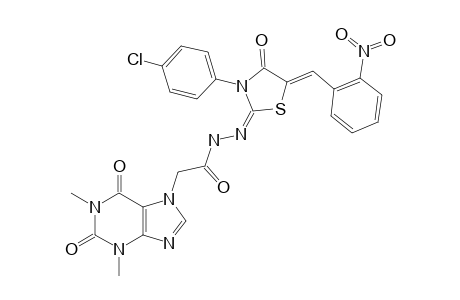 2-[2-[2-(1,3-DIMETHYL-XANTHIN-7-YL)-ACETHYL]-HYDRAZONO]-3-(4-CHLOROPHENYL)-5-(2-NITROBENZYLIDEN)-THIAZOLIDIN-4-ONE
