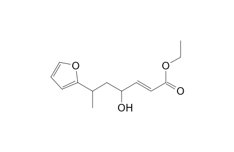 (E)-6-(2-furanyl)-4-hydroxy-2-heptenoic acid ethyl ester