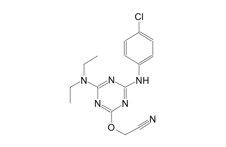 {[4-(4-chloroanilino)-6-(diethylamino)-1,3,5-triazin-2-yl]oxy}acetonitrile