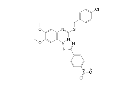 5-[(4-chlorobenzyl)sulfanyl]-8,9-dimethoxy-2-(4-nitrophenyl)[1,2,4]triazolo[1,5-c]quinazoline