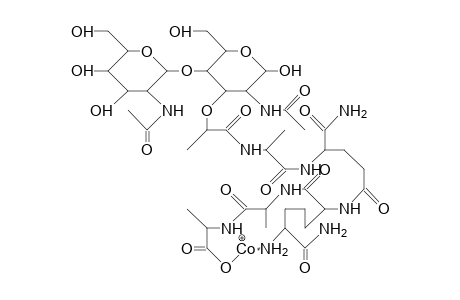 N-Acetyl-glucosaminyl-B-(1->4)-mur-nac-L-ala-D-isoglutaminyl-L-meso-diaminopimelyl-D-amide-L-D-ala-D-ala co(ii) complex