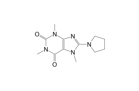 1H-purine-2,6-dione, 3,7-dihydro-1,3,7-trimethyl-8-(1-pyrrolidinyl)-