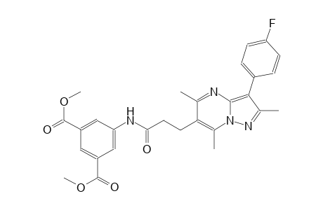 1,3-benzenedicarboxylic acid, 5-[[3-[3-(4-fluorophenyl)-2,5,7-trimethylpyrazolo[1,5-a]pyrimidin-6-yl]-1-oxopropyl]amino]-, dimethyl ester