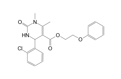 2-phenoxyethyl 4-(2-chlorophenyl)-1,6-dimethyl-2-oxo-1,2,3,4-tetrahydro-5-pyrimidinecarboxylate