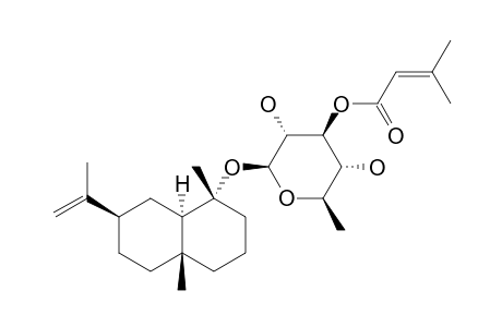 EUDESM-11-EN-4-ALPHA-O-BETA-D-3-SENECIOYLOXY-6-DEOXYGLUCOPYRANOSIDE