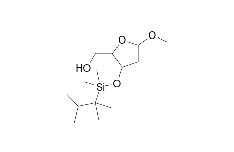 Methyl 2-deoxy-3-O-[dimethyl(1',1',2'-trimethylpropyl)silyl]-.alpha.,.beta.-pentofuranoside