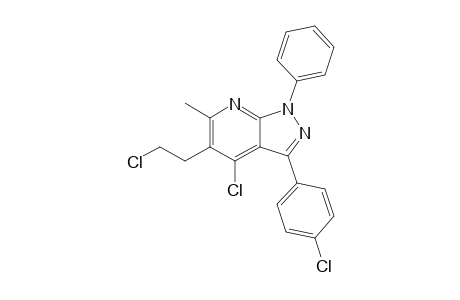 4-Chloro-5-(2'-chloroethyl)-3-(p-chlorophenyl)-6-methyl-1-phenyl-1H-pyrazolo[3,4-b]pyridine