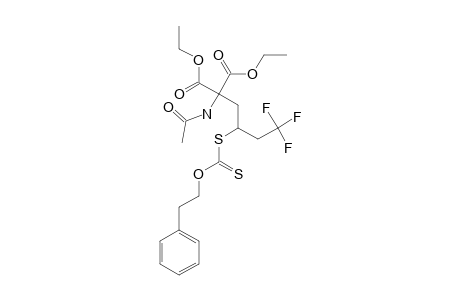 2-ACETYLAMINO-2-(4,4,4-TRIFLUORO-2-PHENETHYLOXYTHIOCARBONYLSULFANYL-BUTYL)-MALONIC-ACID-DIETHYLESTER
