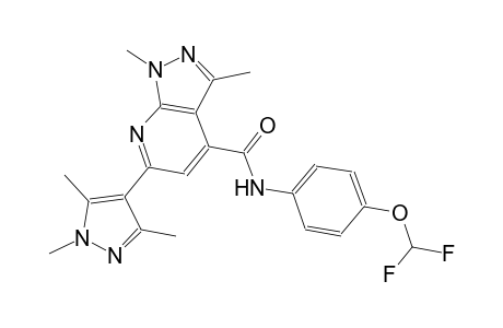 N-[4-(difluoromethoxy)phenyl]-1,3-dimethyl-6-(1,3,5-trimethyl-1H-pyrazol-4-yl)-1H-pyrazolo[3,4-b]pyridine-4-carboxamide