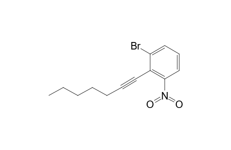 1-Bromanyl-2-hept-1-ynyl-3-nitro-benzene