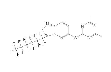 6-[(4,6-Dimethyl-2-pyrimidinyl)sulfanyl]-3-(1,1,2,2,3,3,4,4,5,5,6,6,6-tridecafluorohexyl)[1,2,4]triazolo[4,3-b]pyridazine