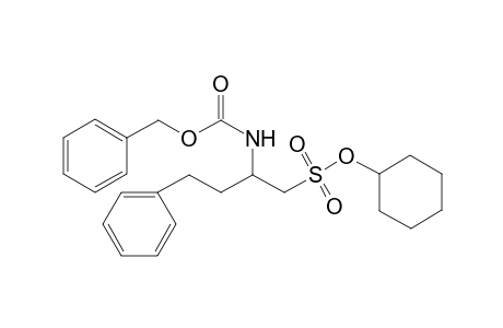 2-(benzyloxycarbonylamino)-4-phenyl-butane-1-sulfonic acid cyclohexyl ester