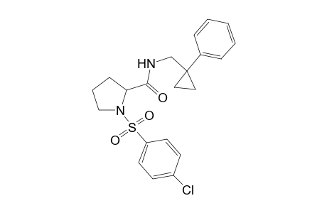 1-[(4-chlorobenzene)sulfonyl]-N-[(1-phenylcyclopropyl)methyl]pyrrolidine-2-carboxamide