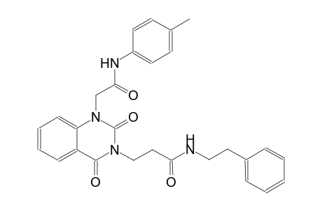 3-(2,4-dioxo-1-[2-oxo-2-(4-toluidino)ethyl]-1,4-dihydro-3(2H)-quinazolinyl)-N-(2-phenylethyl)propanamide