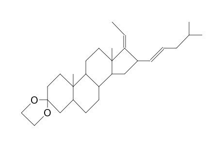 15-(4-Methyl-1-penten-1-yl)-3-oxo-pregn-17(20)(Z)-en ethylene ketal