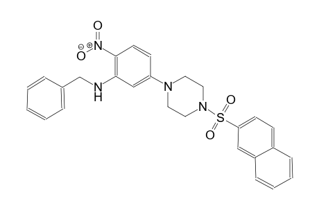 benzenemethanamine, N-[5-[4-(2-naphthalenylsulfonyl)-1-piperazinyl]-2-nitrophenyl]-