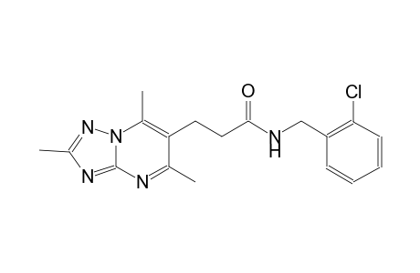 [1,2,4]triazolo[1,5-a]pyrimidine-6-propanamide, N-[(2-chlorophenyl)methyl]-2,5,7-trimethyl-