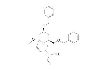 (4S,6S)-4-benzyloxy-6-benzyloxymethyl-2-[(3S,4R,Z)-4-hydroxy-3-methylhex-1-enyl]-2-methoxytetrahydropyran