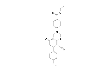 benzoic acid, 4-(9-cyano-7,8-dihydro-8-[4-(methylthio)phenyl]-6-oxo-2H,6H-pyrido[2,1-b][1,3,5]thiadiazin-3(4H)-yl)-, ethyl ester
