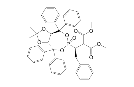 2-{(S)-1-[(3aR,8aR)-2,2-Dimethyl-6-oxo-4,4,8,8-tetraphenylperhydro-6.lamda.5-phosphepino[4,5-d][1,3]dioxol-6-yl]-1-(4-phenylmethyl)methyl}malonic acid dimethyl ester