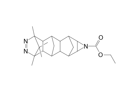 Ethyl 4,7,12,12-tetramethyl-(1at,2ac,3ac,7ac,8ac,9at)-1a,2,2a,3,3a,4,7,7a,8,8a,9,9a-dodecahydro-2r,9c;3t,8t;4c,7c-trimethanoazirino[4,5]benzo[1,2-g]phthalazine-1-carboxylate