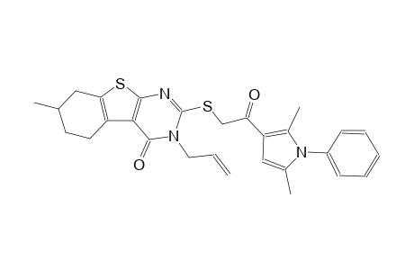 benzo[4,5]thieno[2,3-d]pyrimidin-4(3H)-one, 2-[[2-(2,5-dimethyl-1-phenyl-1H-pyrrol-3-yl)-2-oxoethyl]thio]-5,6,7,8-tetrahydro-7-methyl-3-(2-propenyl)-