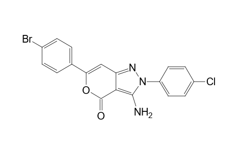 3-Amino-6-(4-bromophenyl)-2-(4-chlorophenyl)-4-oxo-4H-pyrano[4,3-c]pyrazole