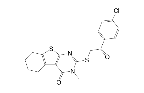 2-{[2-(4-chlorophenyl)-2-oxoethyl]sulfanyl}-3-methyl-5,6,7,8-tetrahydro[1]benzothieno[2,3-d]pyrimidin-4(3H)-one