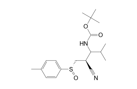 (2S,3S,RS)-(tert-Butyl)-2-cyano-4-methyl-1-(p-tolylsulfinyl)pentan-3-ylcarbamate
