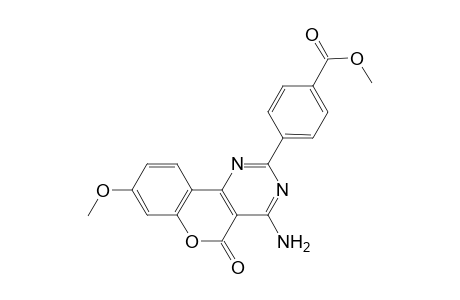 4-(4-amino-5-keto-8-methoxy-chromeno[4,3-d]pyrimidin-2-yl)benzoic acid methyl ester