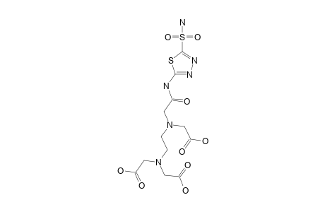 2-[2-(bis(carboxymethyl)amino)ethyl-[2-keto-2-[(5-sulfamoyl-1,3,4-thiadiazol-2-yl)amino]ethyl]amino]acetic acid