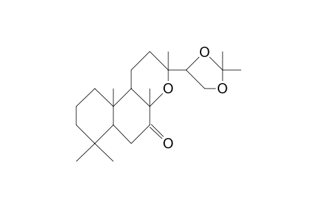 7-Keto-14R,15-dihydroxy-8a,13-epoxy-14,15-isopropylidene-labdane