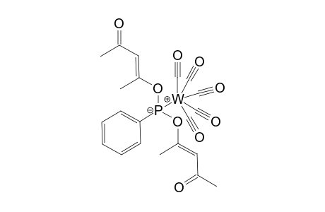 Tungsten, [bis(1-methyl-3-oxo-1-butenyl) phenylphosphonite-P]pentacarbonyl-, (OC-6-22)-