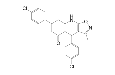 4,7-Bis-(4-chlorophenyl)-3-methyl-4,7,8,9-tetrahydroisoxazolo[5,4-b]quinolin-5(6H)-one