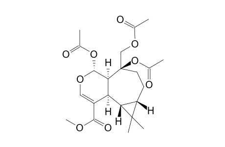 Methyl (4R*,4aR*,5S*,7aS*,8aS*,8bR*)-4,5-Bis(acetyloxy)-5-[(acetyloxy)methyl]-4a,5,6,7,7a,8,8a,8b-octahydro-8,8-dimethyl-4H-cyclopropa[3,4]cyclohepta[1,2-c]pyran-1-carboxylate