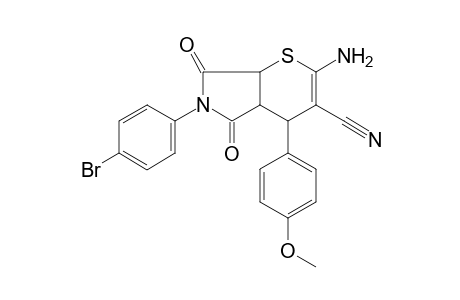 2-Amino-6-(4-bromophenyl)-4-(4-methoxyphenyl)-5,7-dioxo-4a,7a-dihydro-4H-thiopyrano[2,3-c]pyrrole-3-carbonitrile