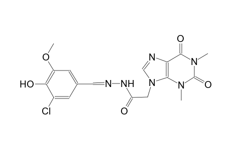 N'-[(E)-(3-chloro-4-hydroxy-5-methoxyphenyl)methylidene]-2-(1,3-dimethyl-2,6-dioxo-1,2,3,6-tetrahydro-9H-purin-9-yl)acetohydrazide