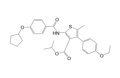 isopropyl 2-{[4-(cyclopentyloxy)benzoyl]amino}-4-(4-ethoxyphenyl)-5-methyl-3-thiophenecarboxylate