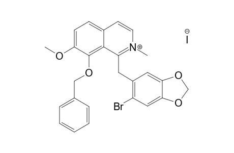 8-Benzyloxy-1-(2'-bromo-4',5'-methylenedioxybenzyl)-7-methoxy-N-methylisoquinolinium iodide