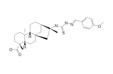 N1-(E)-(4-METHOXYPHENYL)-N4-(ENT-KAUREN-16-BETA-METHYL-19-OIC-ACID)-THIOSEMICARBAZONE