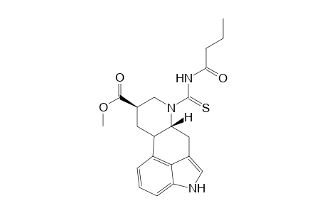 Ergoline-8-carboxylic acid, 6-[[(1-oxobutyl)amino]thioxomethyl]-, methyl ester, (8.beta.)-
