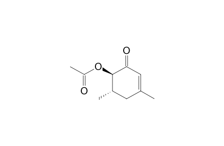 2-Cyclohexen-1-one, 6-(acetyloxy)-3,5-dimethyl-, trans-