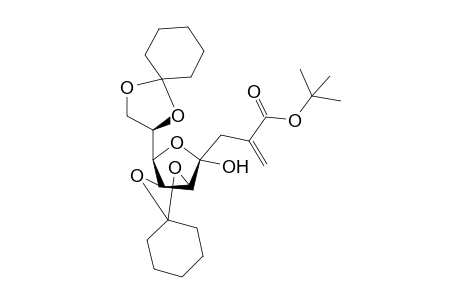 tert-Butyl 5,6;7,8-di-O-cyclohexylidene-2,3-dideoxy-2-methylidene-.alpha.-D-manno-4,7-furanoso-non-4-ulosonate