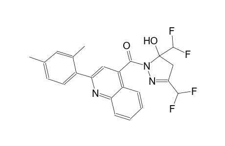 3,5-bis(difluoromethyl)-1-{[2-(2,4-dimethylphenyl)-4-quinolinyl]carbonyl}-4,5-dihydro-1H-pyrazol-5-ol