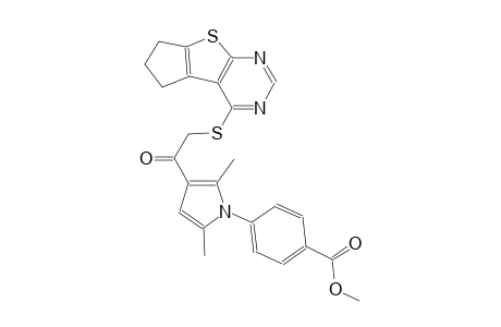 benzoic acid, 4-[3-[[(6,7-dihydro-5H-cyclopenta[4,5]thieno[2,3-d]pyrimidin-4-yl)thio]acetyl]-2,5-dimethyl-1H-pyrrol-1-yl]-, methyl ester