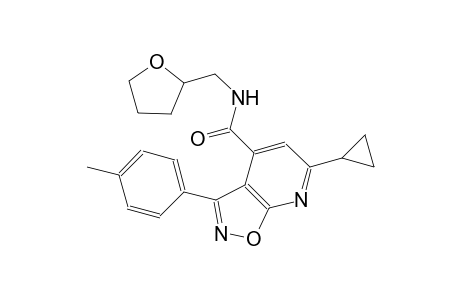 isoxazolo[5,4-b]pyridine-4-carboxamide, 6-cyclopropyl-3-(4-methylphenyl)-N-[(tetrahydro-2-furanyl)methyl]-