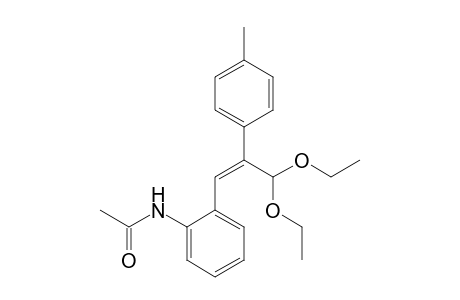 (Z)-3,3-Diethoxy-2-(p-methylphenyl)-1-(o-acetamidophenyl)-1-propene