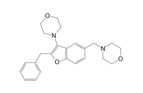 2-Benzyl-3-(morpholin-1-yl)-5-(1-morpholinyl)methylbenzofuran