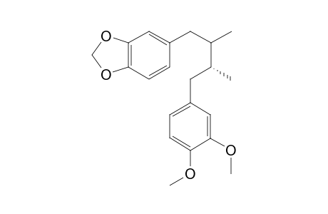 1-[3',4'-(Methylenedioxa)phenyl]-4-(3",4"-dimethoxyphenyl)-2,3-dimethylbutane